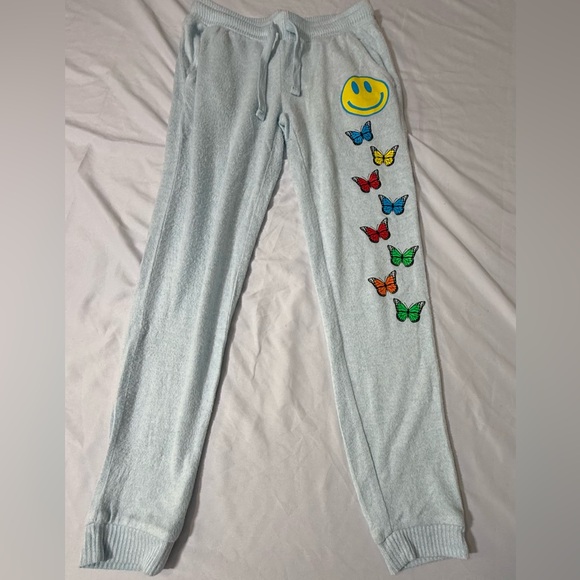Vintage Havana Other - Vintage Havana Girl’s Lt Blue Sweater Joggers with Butterfly Graphics, Sz 10-12
